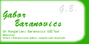 gabor baranovics business card